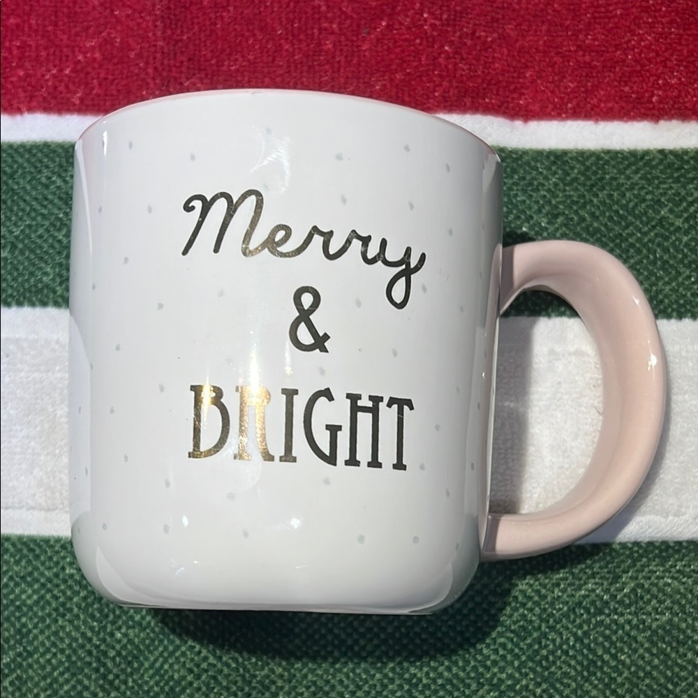 Pink Merry and Bright Festive Mug